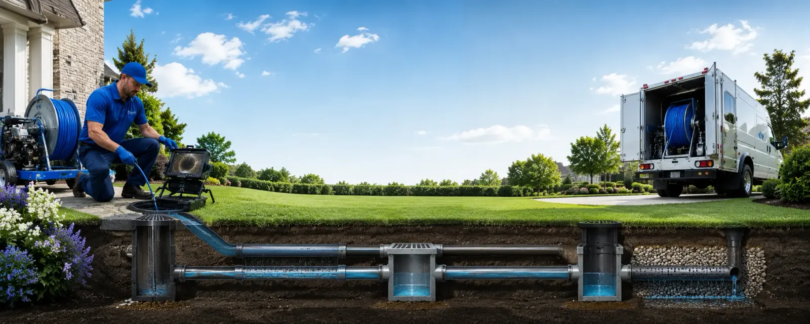 Outdoor drain cleaning information for New Preston Marble Dale, CT